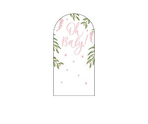 Painel De Festa Romano 1,00x2,00- Chá de Bebê Oh Baby Rosa 082
