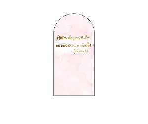 Painel De Festa Romano 1,00x2,00- Chá de Bebê Deus Te Escolheu Rosa 086