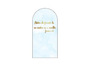 Painel De Festa Romano 1,00x2,00- Chá de Bebê Deus Te Escolheu Azul 087