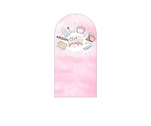 Painel De Festa Romano 1,00x2,00- Chá de Panela Rosa Elementos 022