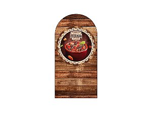 Painel De Festa Romano 1,00x2,00- Feijoada Brasileira Efeito Madeira 002