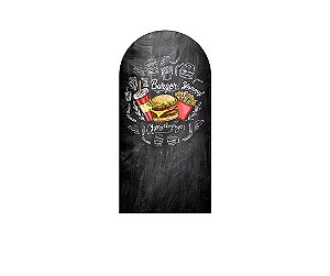 Painel De Festa Romano 1,00x2,00- Hambúrguer Chalkboard 013