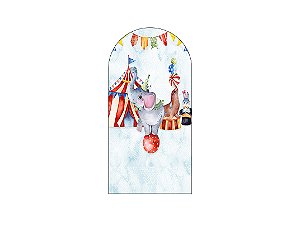 Painel De Festa Romano 1,00x2,00- Circo Azul Aquarela 013