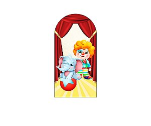 Painel De Festa Romano 1,00x2,00- Circo Palhacinho Cute 017