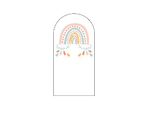 Painel Romano Veste Fácil 1,00x2,00 - Arco-íris Colorido 003