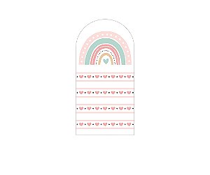 Painel Romano Veste Fácil 1,00x2,00 - Arco-ìris Rosa e Verde 015