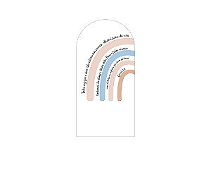 Painel Romano Veste Fácil 1,00x2,00 - Arco-Íris Azul e Bege 018