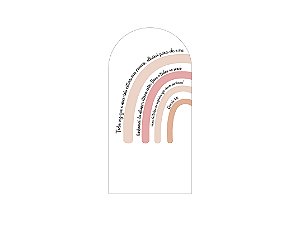 Painel Romano Veste Fácil 1,00x2,00 - Arco-Íris Rosa e Bege 019