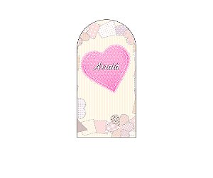 Painel Romano Veste Fácil 1,00x2,00 - Festa Junina Arraiá Coração Rosa 025