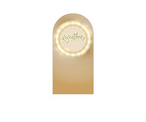 Painel Romano Veste Fácil 1,00x2,00 - Reveillon Bege e Dourado 017