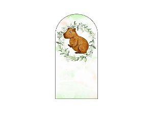 Painel Romano Veste Fácil 1,00x2,00 - Safari Capivara Frame Folhagens 047