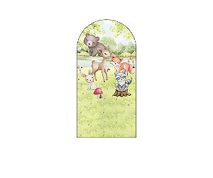 Painel Romano Veste Fácil 1,00x2,00 - Animais Bosque Aquarela 051