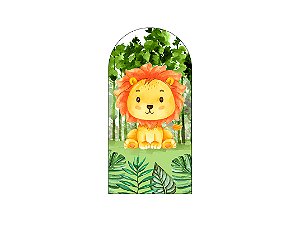 Painel Romano Veste Fácil 1,00x2,00 - Safari Leão Folhagens 070