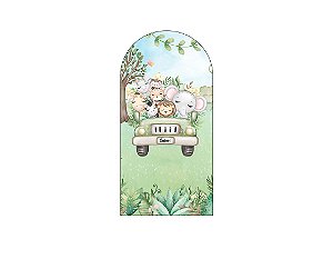Painel Romano Veste Fácil 1,00x2,00 - Safari Folhas Aquarela 078