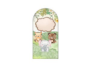 Painel Romano Veste Fácil 1,00x2,00 - Safari Aquarela Verde Suave 085