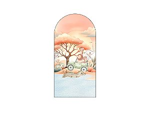 Painel Romano Veste Fácil 1,00x2,00 - Amanhecer Safari Aquarela 099