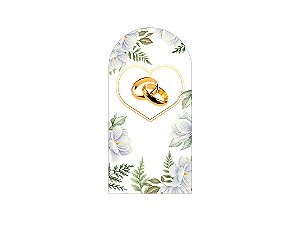 Painel Romano Veste Fácil 1,00x2,00 - Noivado Flores Brancas 004