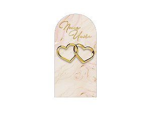 Painel Romano Veste Fácil 1,00x2,00 - Nossa União Alianças Dourado e Bege 039