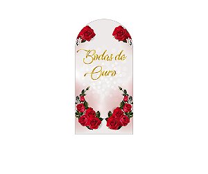Painel Romano Veste Fácil 1,00x2,00 -  Casamento Bodas de Ouro 040