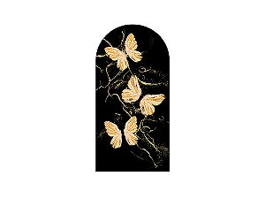 Painel Romano Veste Fácil 1,00x2,00 - Borboletas Douradas 012