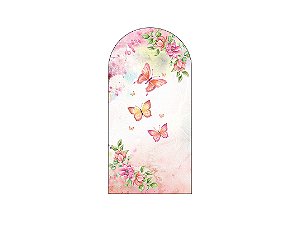 Painel Romano Veste Fácil 1,00x2,00 - Borboleta e Flor de Cerejeira 014