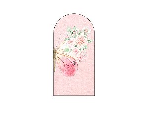 Painel Romano Veste Fácil 1,00x2,00 - Borboleta Rosa Suave 029
