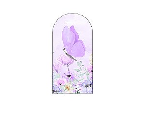 Painel Romano Veste Fácil 1,00x2,00 - Borboleta Lilás no Campo 050