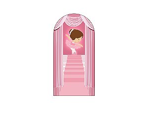 Painel Romano Veste Fácil 1,00x2,00 - Bailarina Dançando Escadaria Rosa 012