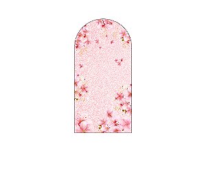 Painel Romano Veste Fácil 1,00x2,00 - Bailarina Flores Rosas 017