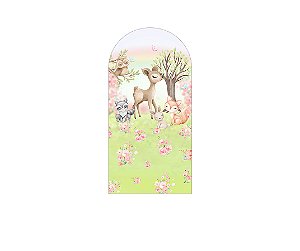 Painel Romano Veste Fácil 1,00x2,00 - Bosque Rosa Cute 019
