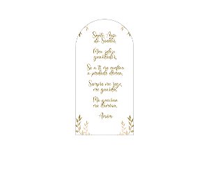 Painel Romano Veste Fácil 1,00x2,00 - Batizado Santo Anjo Dourado 001