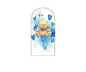 Painel Romano Veste Fácil 1,00x2,00 - Chá de Bebê Ursinho Azul 025