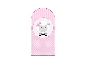 Painel Romano Veste Fácil 1,00x2,00 - Chá de Bebê Ovelinha Cute Rosa 034