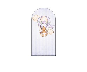 Painel Romano Veste Fácil 1,00x2,00 - Chá de Bebê Urso Baloeiro Lilás 039