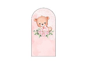 Painel Romano Veste Fácil 1,00x2,00 - Chá de Bebê Ursinho Floral 047