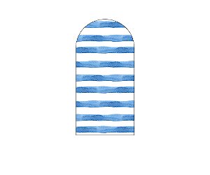 Painel Romano Veste Fácil 1,00x2,00 - Chá de Bebê Listras Azuis 049