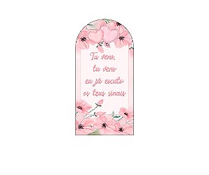 Painel Romano Veste Fácil 1,00x2,00 - Chá de Fraldas Rosa 052