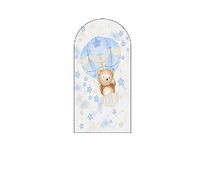 Painel Romano Veste Fácil 1,00x2,00 - Chá de Bebê Urso Baloeiro Aquarela 065