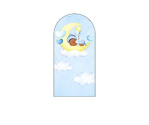 Painel Romano Veste Fácil 1,00x2,00 - Chá de Fraldas Cegonha Menino Cute 071