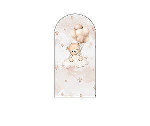 Painel Romano Veste Fácil 1,00x2,00 - Chá de Bebê Bege Urso Baloeiro 075