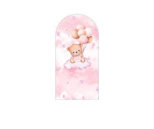Painel Romano Veste Fácil 1,00x2,00 - Ursinha de Pelúcia Rosa 109