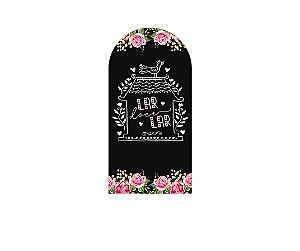 Painel Romano Veste Fácil 1,00x2,00 - Chá de Casa Nova Floral Rosa 004