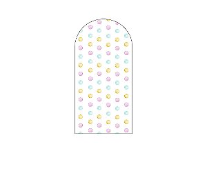Painel Romano Veste Fácil 1,00x2,00 - Circo Bolinhas Aquarela 003