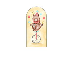 Painel Romano Veste Fácil 1,00x2,00 - Circo Urso Aquarela 015