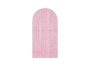 Painel De Festa Romano 1,00x2,00- Efeito Textura Tricô Rosa 013