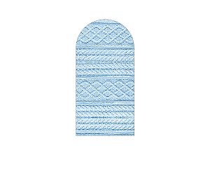 Painel De Festa Romano 1,00x2,00- Efeito Textura Tricô Trançado Azul 020