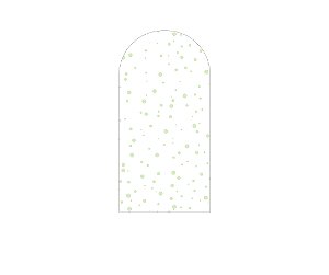 Painel De Festa Romano 1,00x2,00- Branco com Poás Verde 029