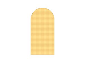 Painel De Festa Romano 1,00x2,00- Camada Xadrez Amarelo 032