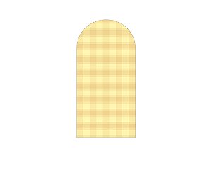 Painel De Festa Romano 1,00x2,00- Camada Xadrez Amarelo Suave 033
