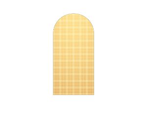 Painel De Festa Romano 1,00x2,00- Xadrez Degradê Amarelo 034